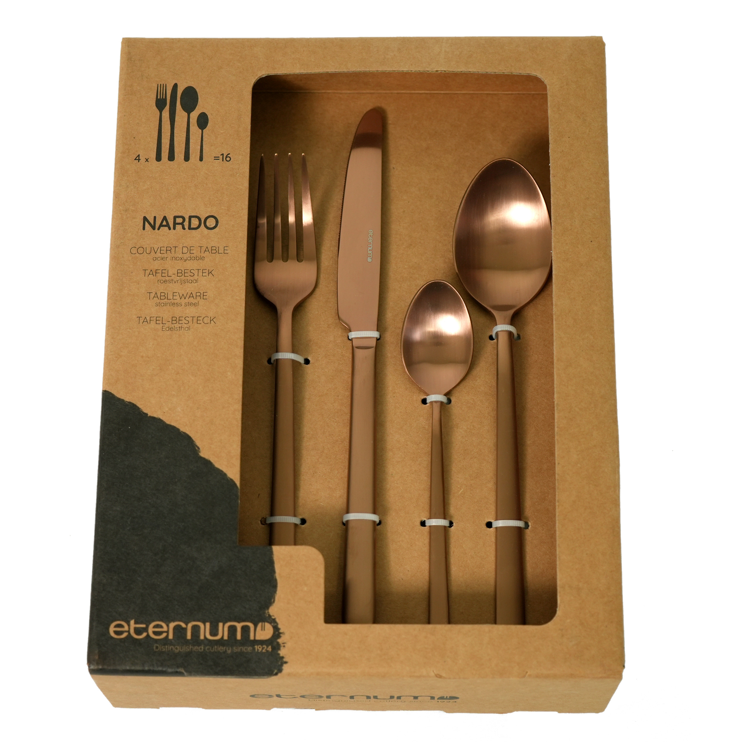 Eternum Nardo Copper 4-persoons 16-delige Bestekset 1 Eternum Nardo Copper 4-persoons 16-delige Bestekset